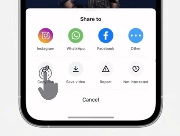 Langkah salin link video CapCut